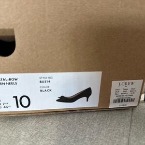 Jcrew crystal bow kitten heels
